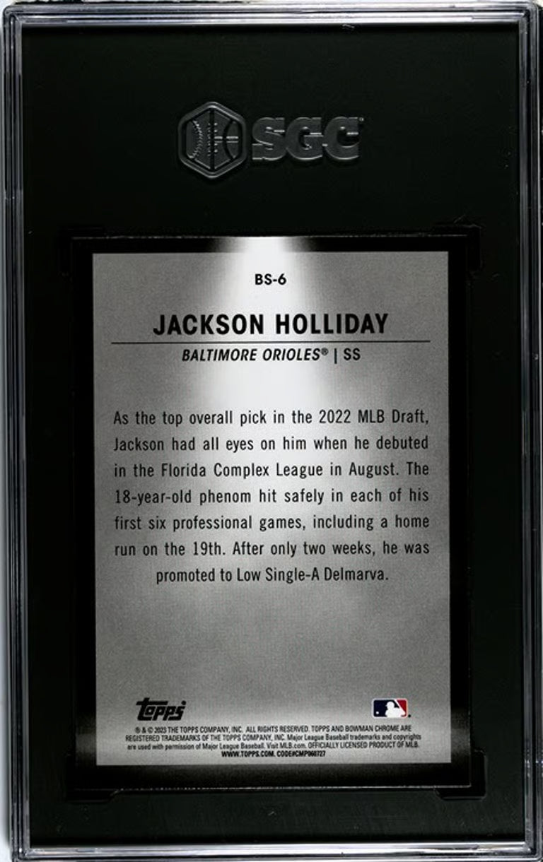 2023 Bowman Jackson Holliday Lot of 3 Nice Cards! 2 GEM 10's Included.