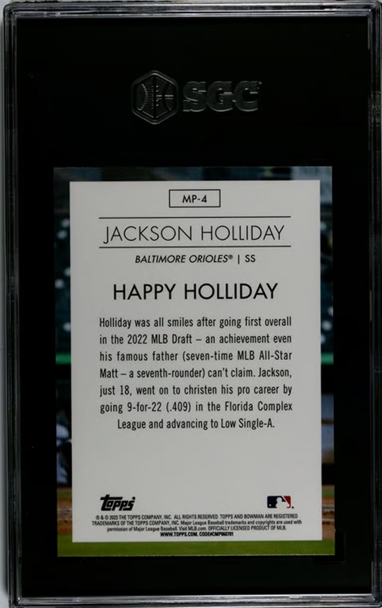 2023 Bowman Jackson Holliday Lot of 3 Nice Cards! 2 GEM 10's Included.