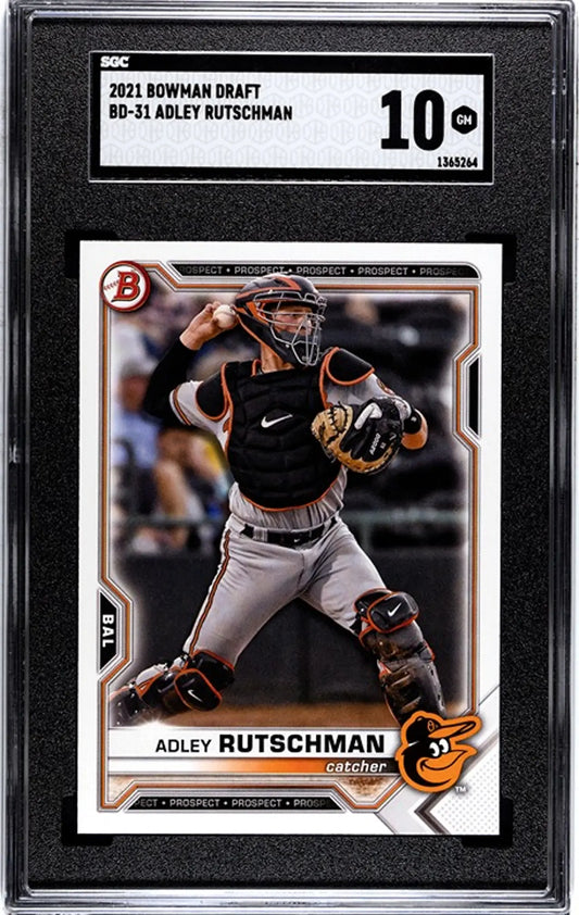 2021 Bowman Draft Adley Rutschman #BD-31 RC SGC 10!