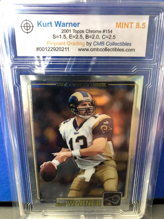 2001 Topps Chrome Kurt Warner #154 Graded Mint 8.5!
