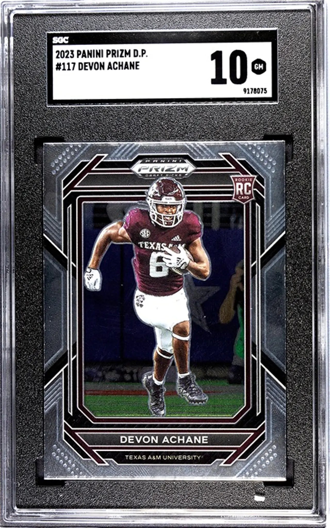 2023 Panini Prizm D.P. Devon Achane #117 RC SGC 10!
