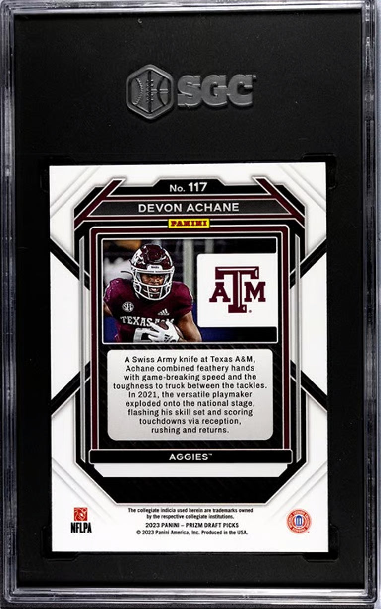 2023 Panini Prizm D.P. Devon Achane #117 RC SGC 10!