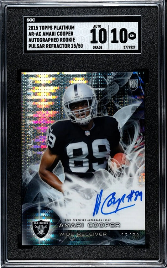 2015 Topps Platinum Amari Cooper Auto RC Lim 25/50! GRADED GEM 10/10!