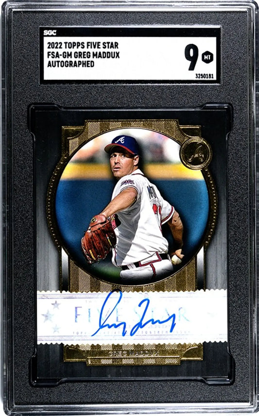 2022 Topps Five Star Greg Maddux Autographed #FSA-GM SGC 9!