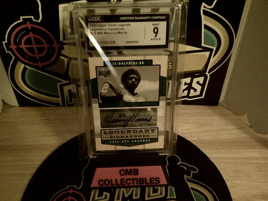 2004 Upper Deck Legends Legendary Signatures #LS-MM Mercury Morris CGC 9 Auto 9