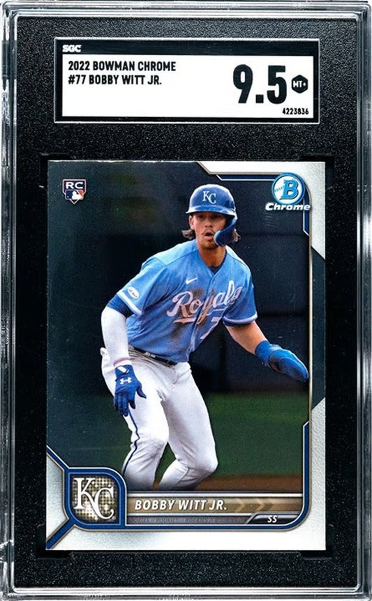 2022 Bowman Chrome Bobby Witt Jr. RC #77 SGC Graded 9.5!