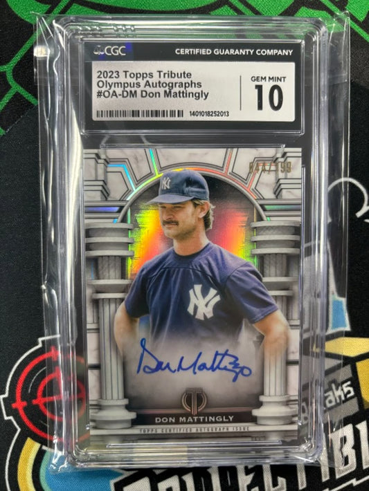 2023 Topps Tribute Don Mattingly Auto Limited 44/199.Graded 10/10!
