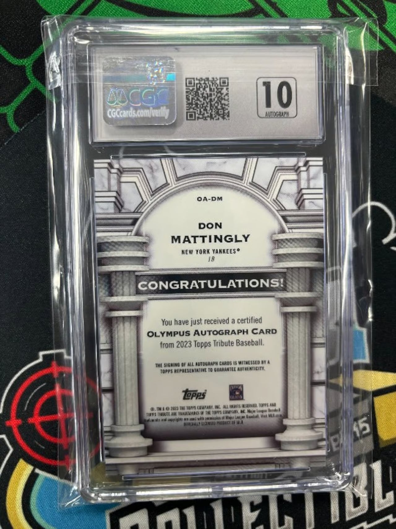 2023 Topps Tribute Don Mattingly Auto Limited 44/199.Graded 10/10!