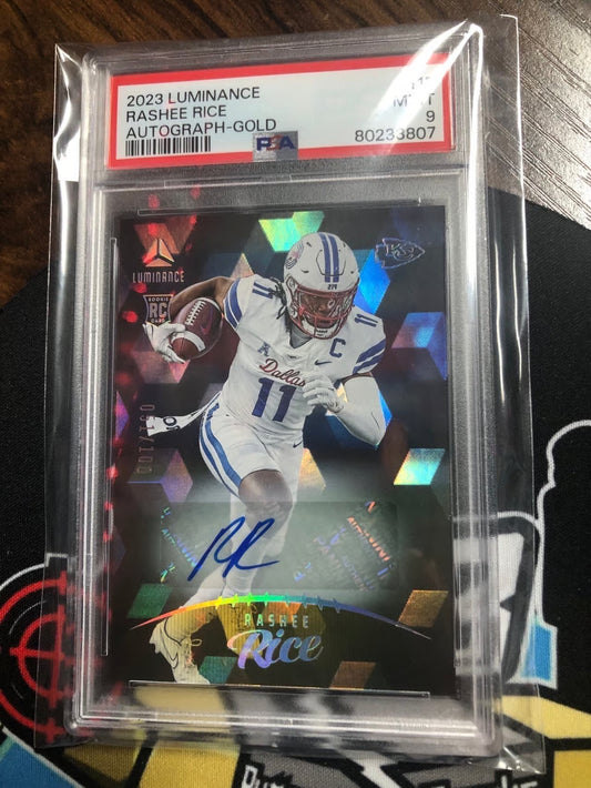 2023 Luminance Rashee Rice Limited Autograph Gold RC PSA 9!