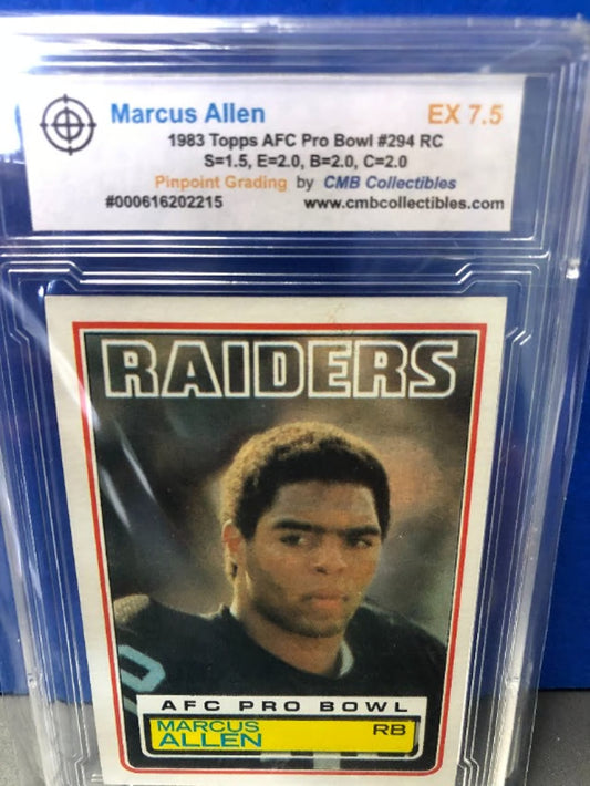 1983 Topps AFC Pro Bowl Marcus Allen #294 RC Graded 7.5!