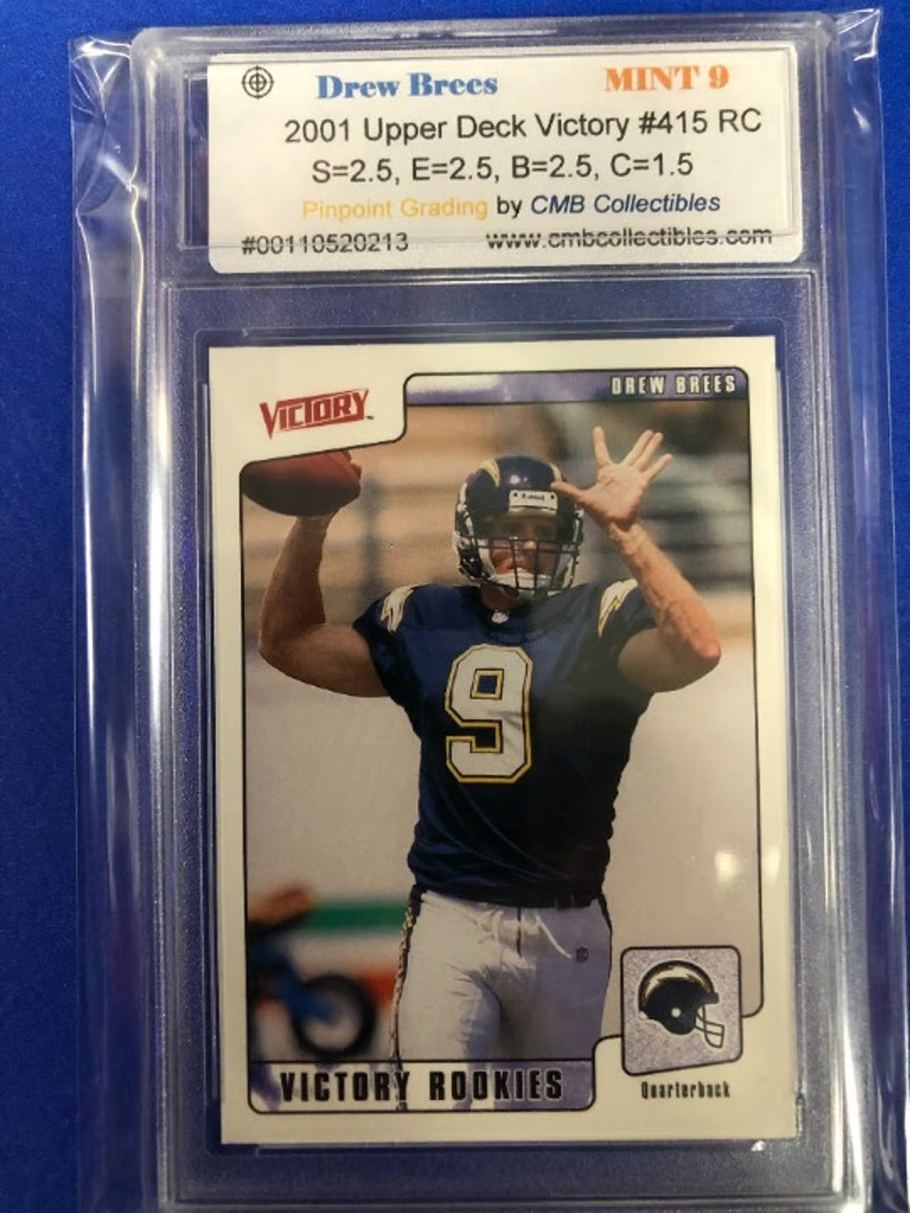 2001 Upper Deck Victory Drew Brees RC #415 MINT 9!
