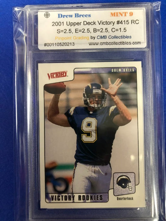 2001 Upper Deck Victory Drew Brees RC #415 MINT 9!