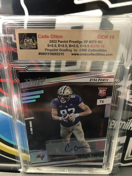 2022 Panini Prestige XP Cade Otton RC Autograph #375 Graded GEM 10! Auto 10.