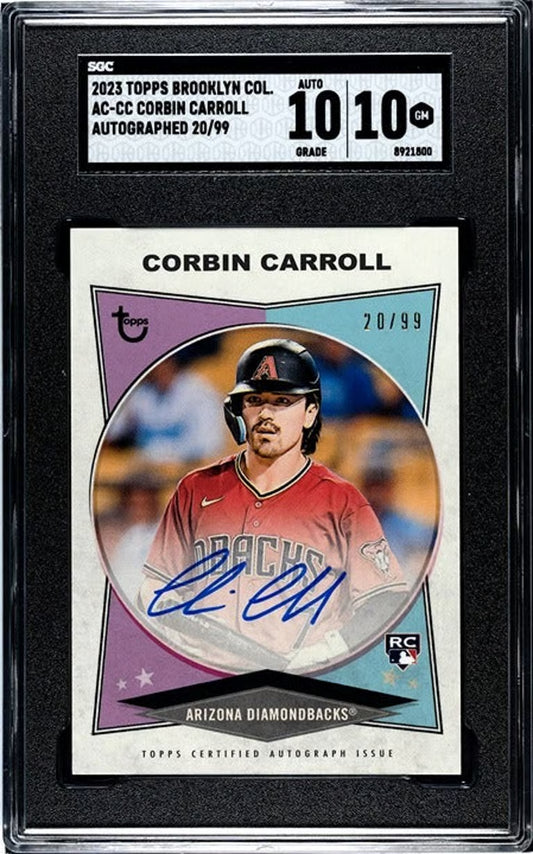 2023 Topps Brooklyn Coll Lim. Corbin Carroll #AC-CC Autograph SGC 10/10!