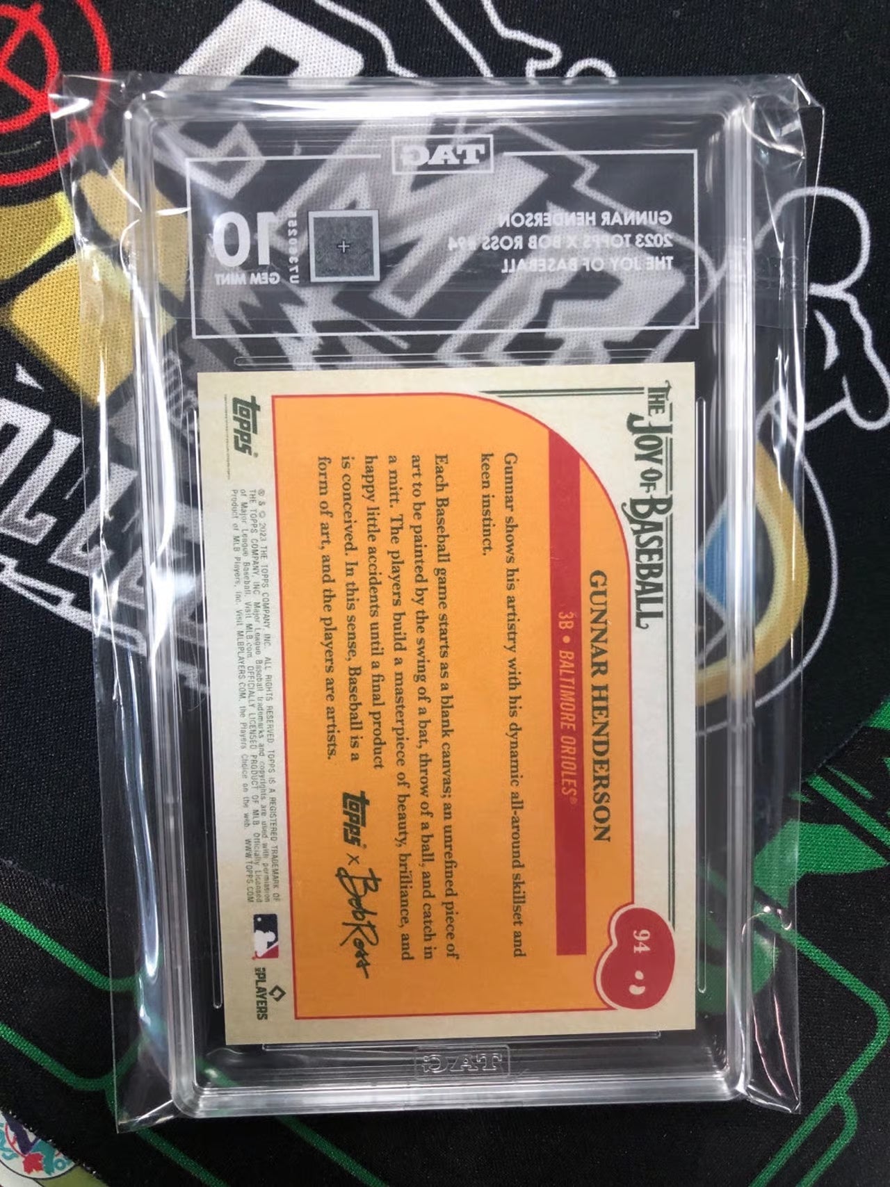 Gunnar Henderson 2023 Topps Joy of Baseball RC #94 POP 1! TAG 10!