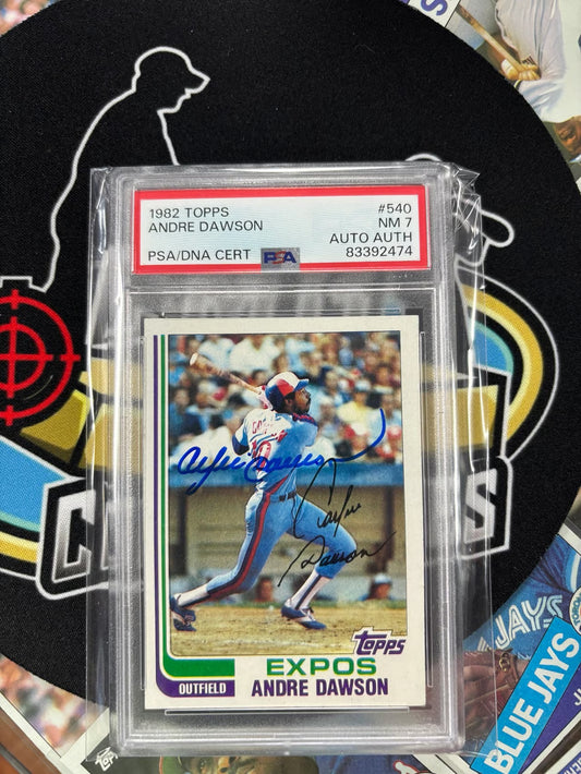 1982 Toppe Andre Dawson #540 PSA 7 DNA auto!