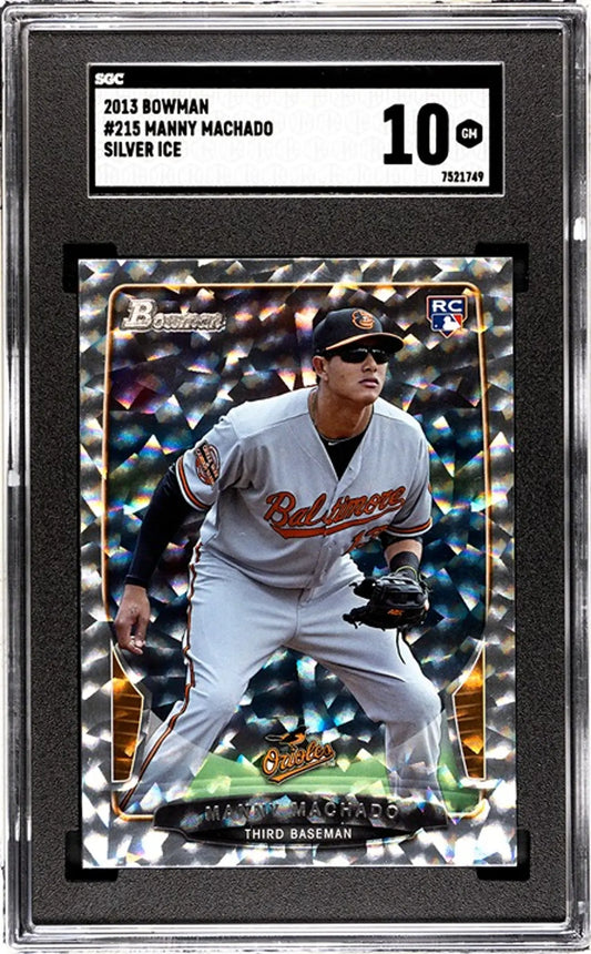 2013 Bowman Silver Ice Manny Machado RC #215 SGC GEM 10!