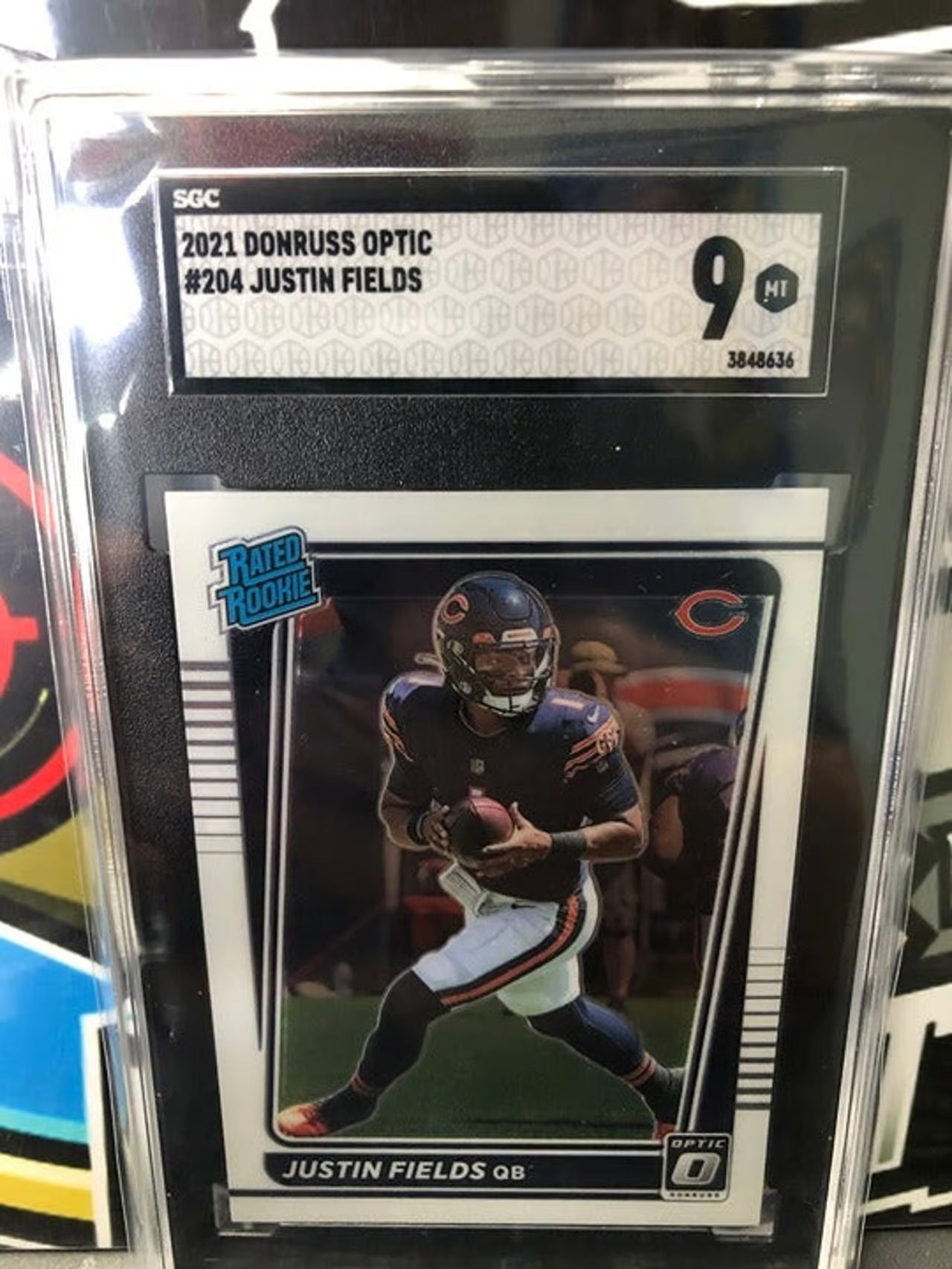 2021 Donruss Optic Justin Fields #204 Rated Rookie SCG Graded 9!