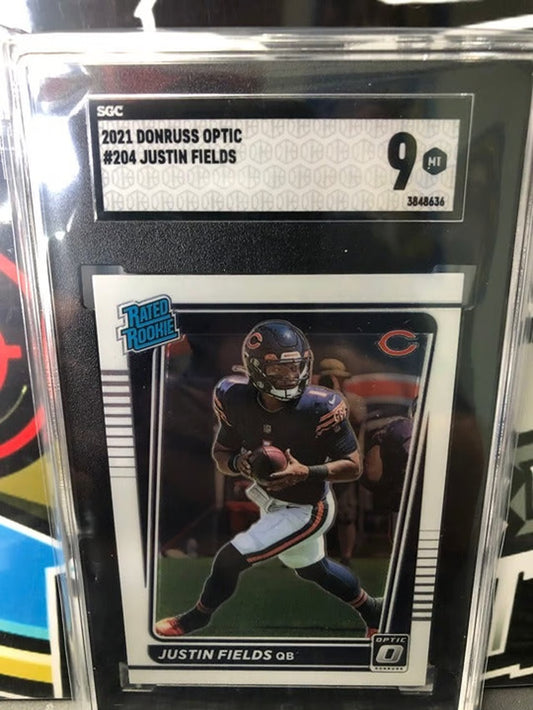 2021 Donruss Optic Justin Fields #204 Rated Rookie SCG Graded 9!