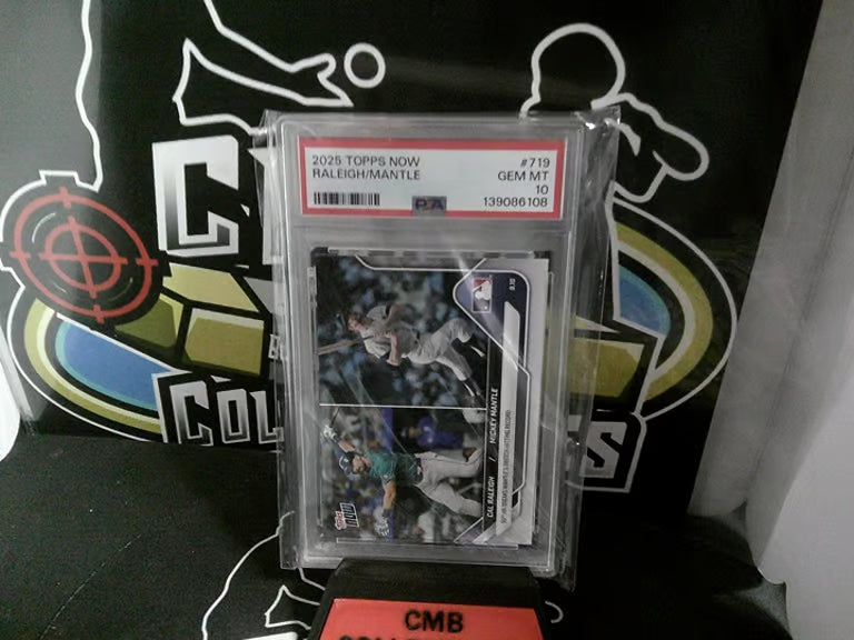 2025 TOPPS NOW RALEIGH/MANTLE. #719 - PSA 10.