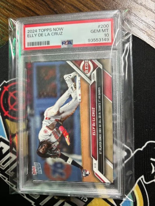 Like (3)  Share  More  CMBCollectibles  @cmbcollectibles  565    reviews  | 2909   listed  | 474   sales   Profile verified  Updated 10/28/25  2024 Topps Now Elly De La Cruz RC #200 PSA 10!