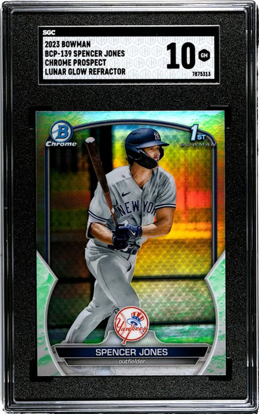 2023 Bowman Chrome Spencer Jones Lot of 2 Nice Cards! GEM 10!