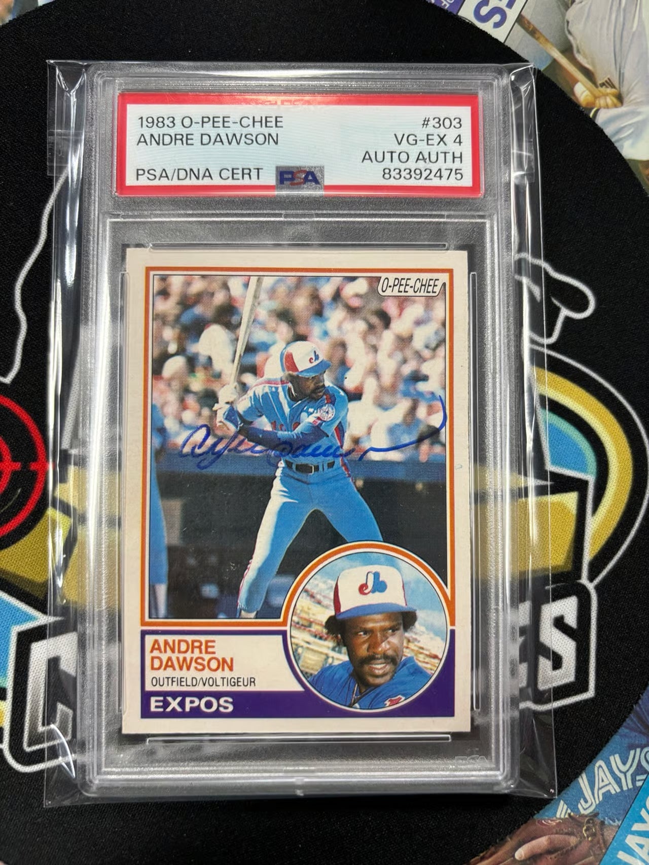 1983 Opeechee Andre Dawson #303 PSA 4 DNA auto!