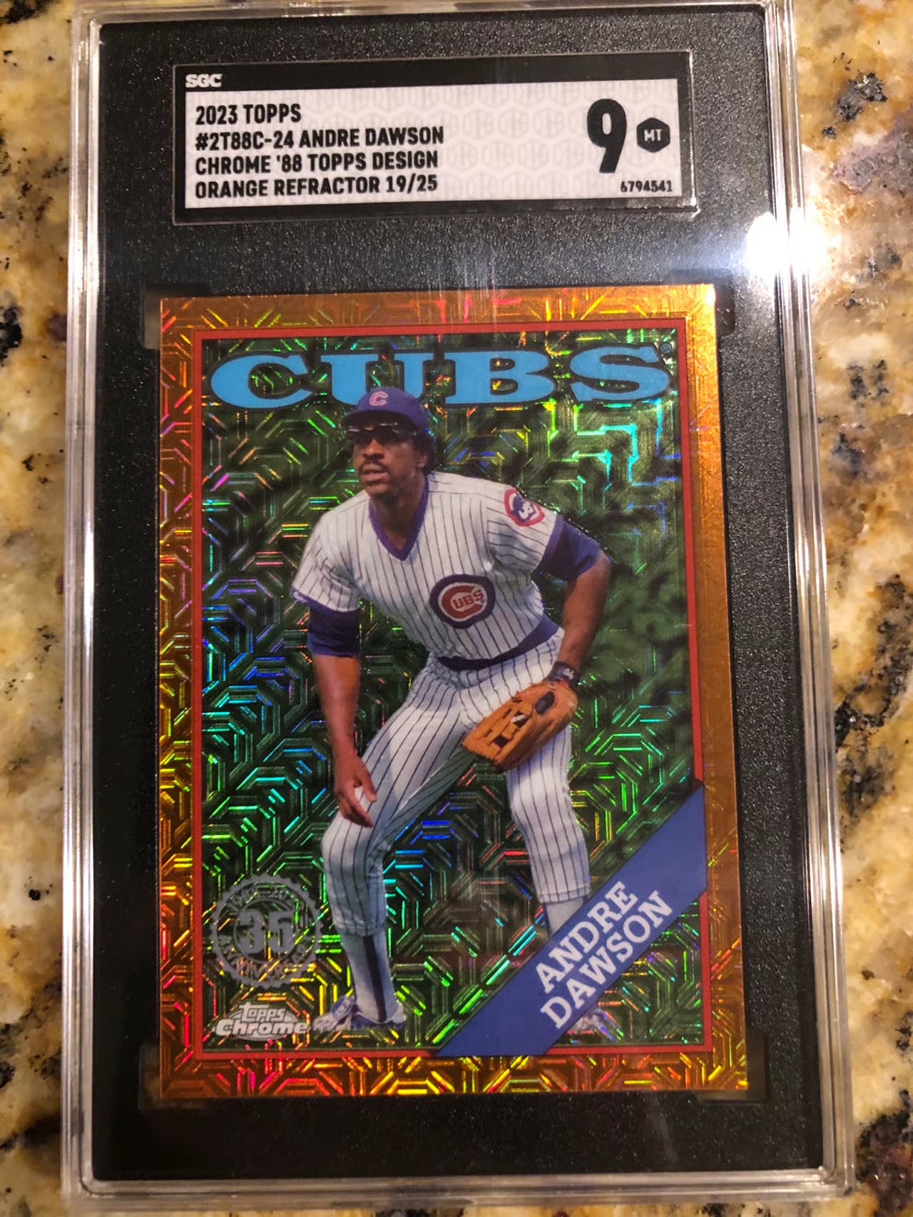 2023 Topps Series 2 Andre Dawson Orange Mojo 19/25!