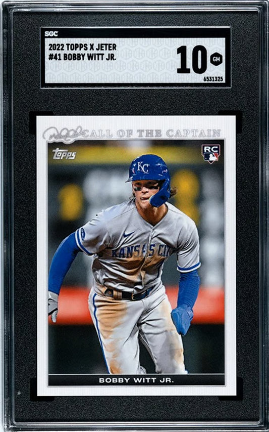 2022 Topps X Jeter Bobby Witt Jr. #41 RC SGC 10 GEM!