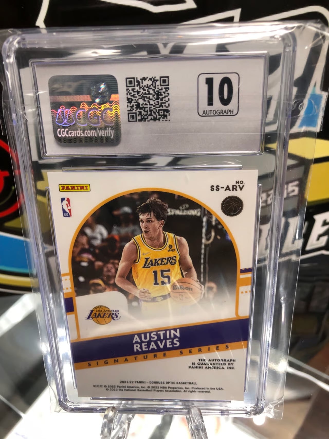 2021-22 Donruss Optic Signature Series Austin Reaves Graded 10/7.5!