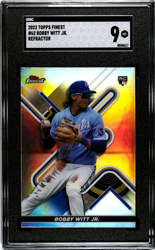 2022 Topps Finest Bobby Witt Jr. Refractor #62! RC. SGC 9!