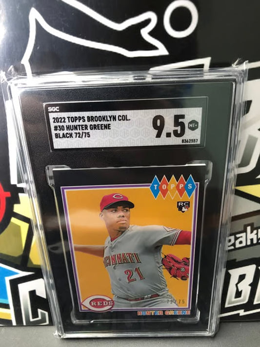2022 Topps Brooklyn Collection Hunter Greene RC #30 Limited 72/75 Graded 9.5!