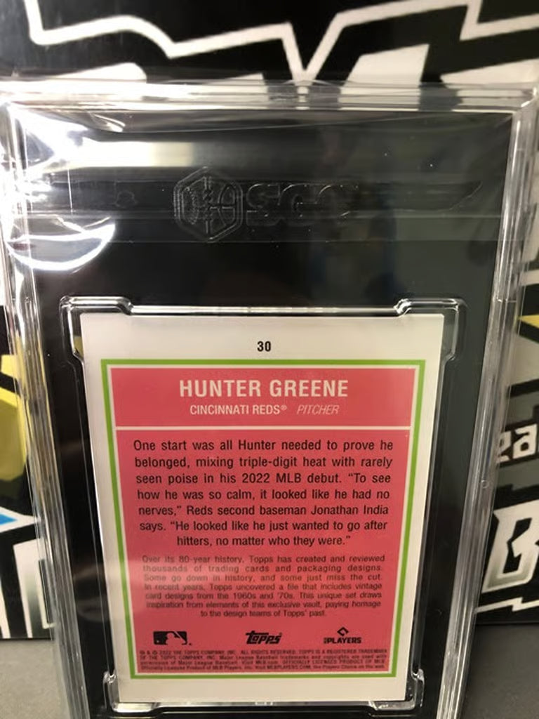 2022 Topps Brooklyn Collection Hunter Greene RC #30 Limited 72/75 Graded 9.5!
