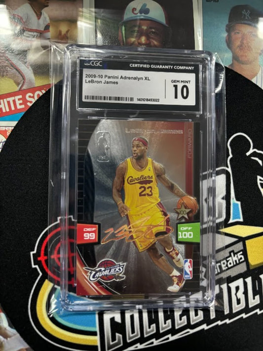 2009-10 Lebron James Panini Adrenalyn XL Graded GEM MINT 10!