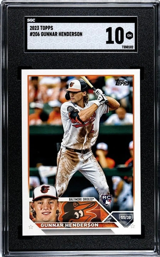 2023 Topps Gunnar Henderson #206 RC SGC Graded GEM 10!