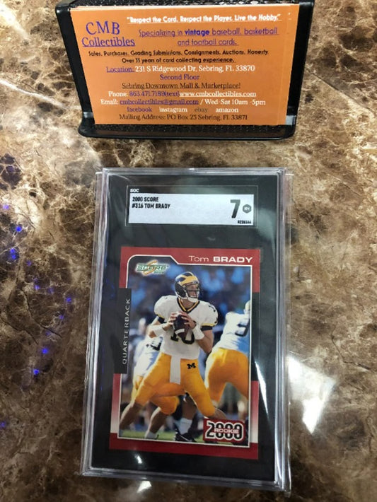 2000 Score Tom Brady #316 RC SGC Graded 7!