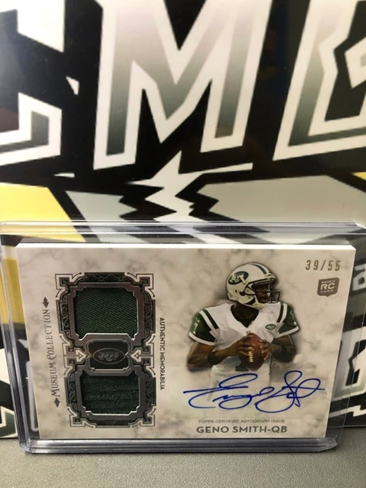 2013 Topps Museum Colectn Geno Smith Lim. Autograph Relic #SSDRA-GS. RC! #39/55!