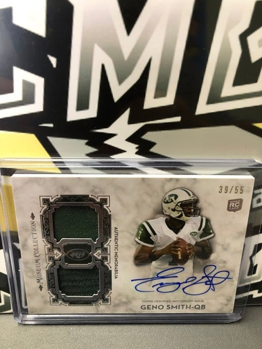 2013 Topps Museum Colectn Geno Smith Lim. Autograph Relic #SSDRA-GS. RC! #39/55!
