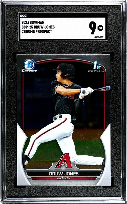 2023 Bowman Chrome Prosp. Druw Jones #BCP-25 SGC 9!