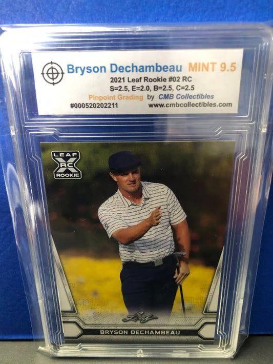 2021 Leaf Rookie Bryson Dechambeau #02 Graded 9.5!