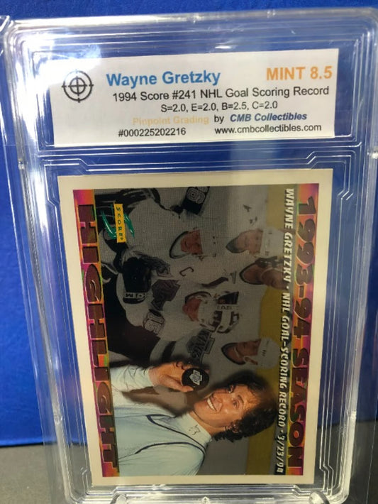 1994 Score Wayne Gretzky #241 NHL Goal Scoring Records Graded 8.5!