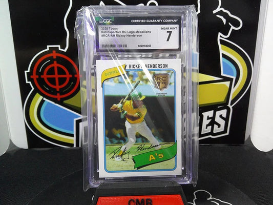 2020 Topps Retrospective RC Logo Medallions #RCR-RH Rickey Henderson CGC 7.