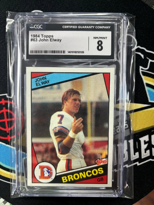 1984 Topps John Elway RC #63 CGC Graded 8!