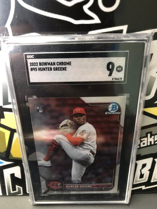 2022 Bowman Chrome Hunter Greene RC #95 SGC Graded 9.