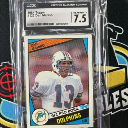 1984 Topps Dan Marino RC #123 CGC Graded 7.5!