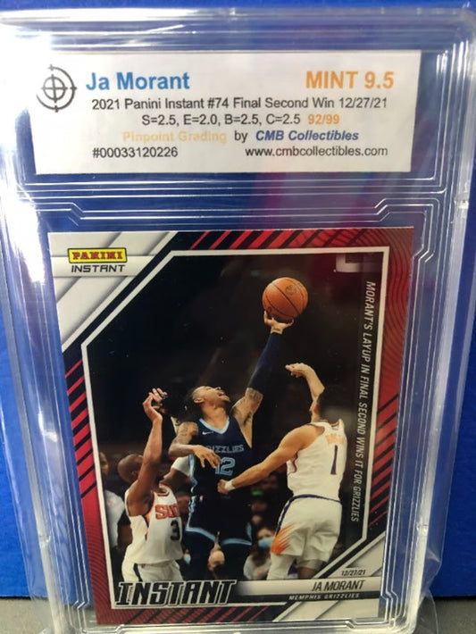 2021 Panini Instant Ja Morant #74 Limited 92/99 Graded 9.5!