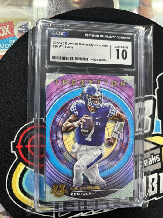 2022-23 Bowman U Inception Will Levis RC #20 Graded GEM MINT 10!