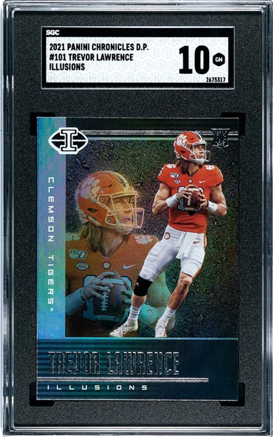 2021 Panini Chronicles Draft Picks Illusions Trevor Lawrence #101 Graded SGC 10!