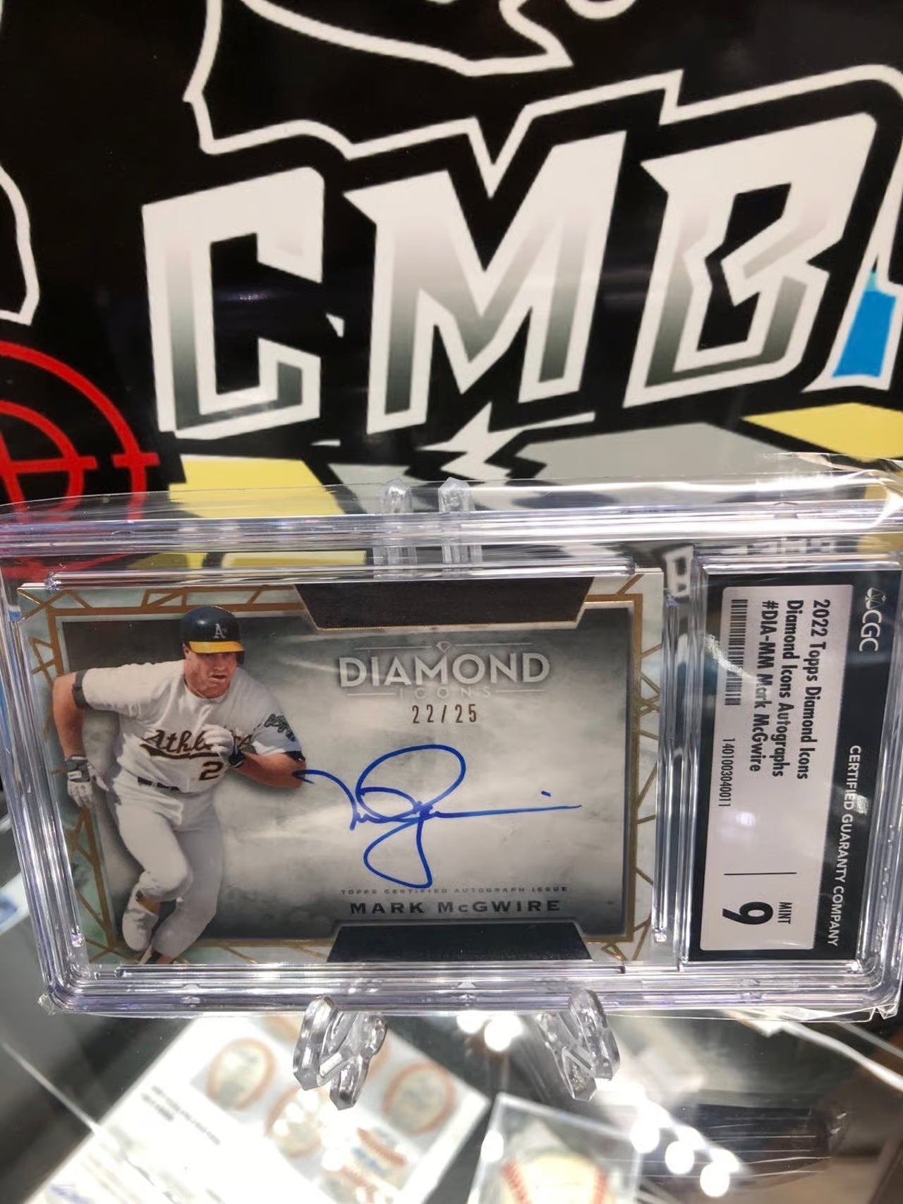 2022 Topps Diamond Icons Autographs Mark McGwire Graded 10/9 Limited!