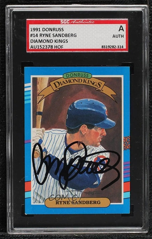1991 Donruss Ryne Sandberg #14 Autographed SGC Authenticated. DK!
